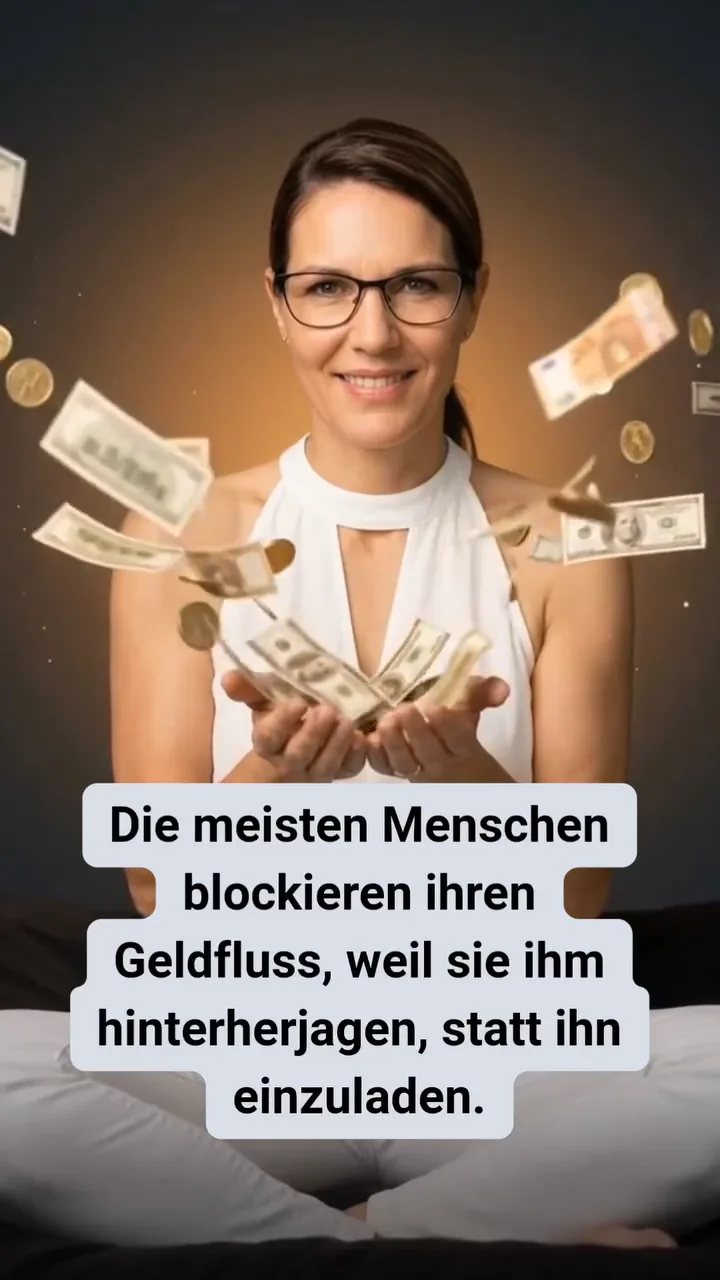 Die meisten Menschen blockieren ihren Geldfluss, weil sie ihm hinterherjagen, statt ihn einzuladen